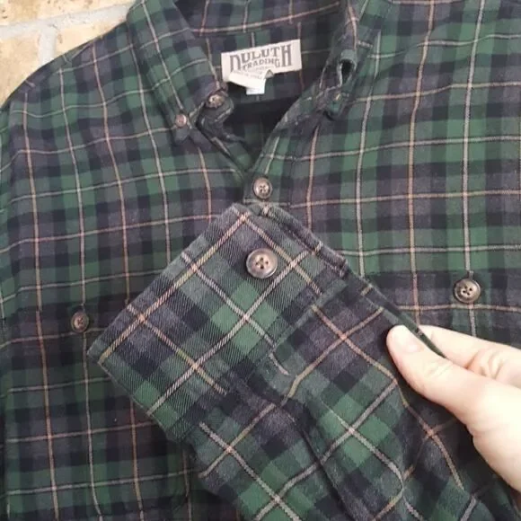 Duluth Trading Co. | Green Tall Flannel - Picture 5 of 7